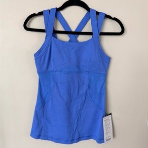 Lululemon Athletica Bright Blue Chaturanga Sports Top